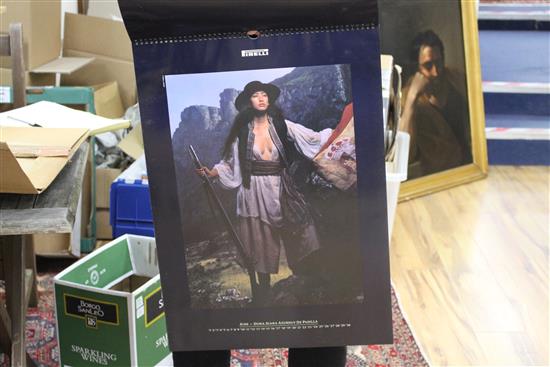 A 1991 Pirelli calendar, mint in box